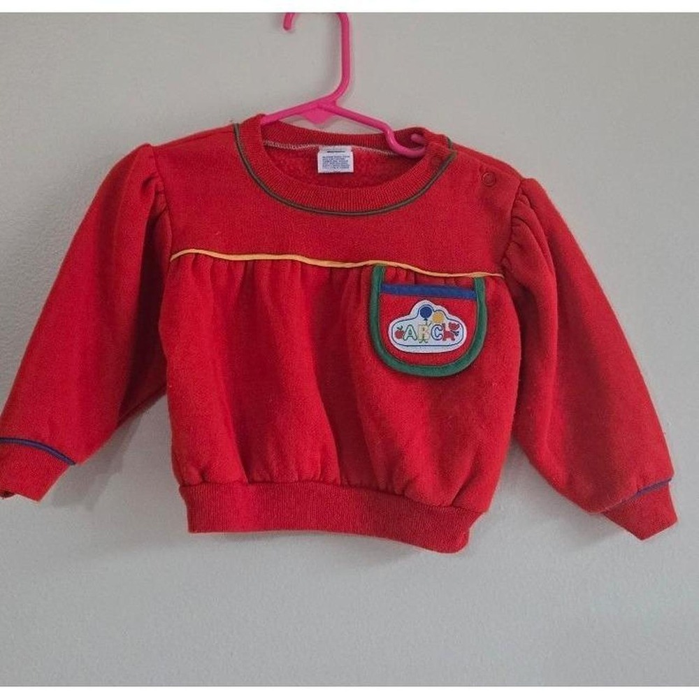 Vintage Carters ABC Sweater 18m 90's Y2K